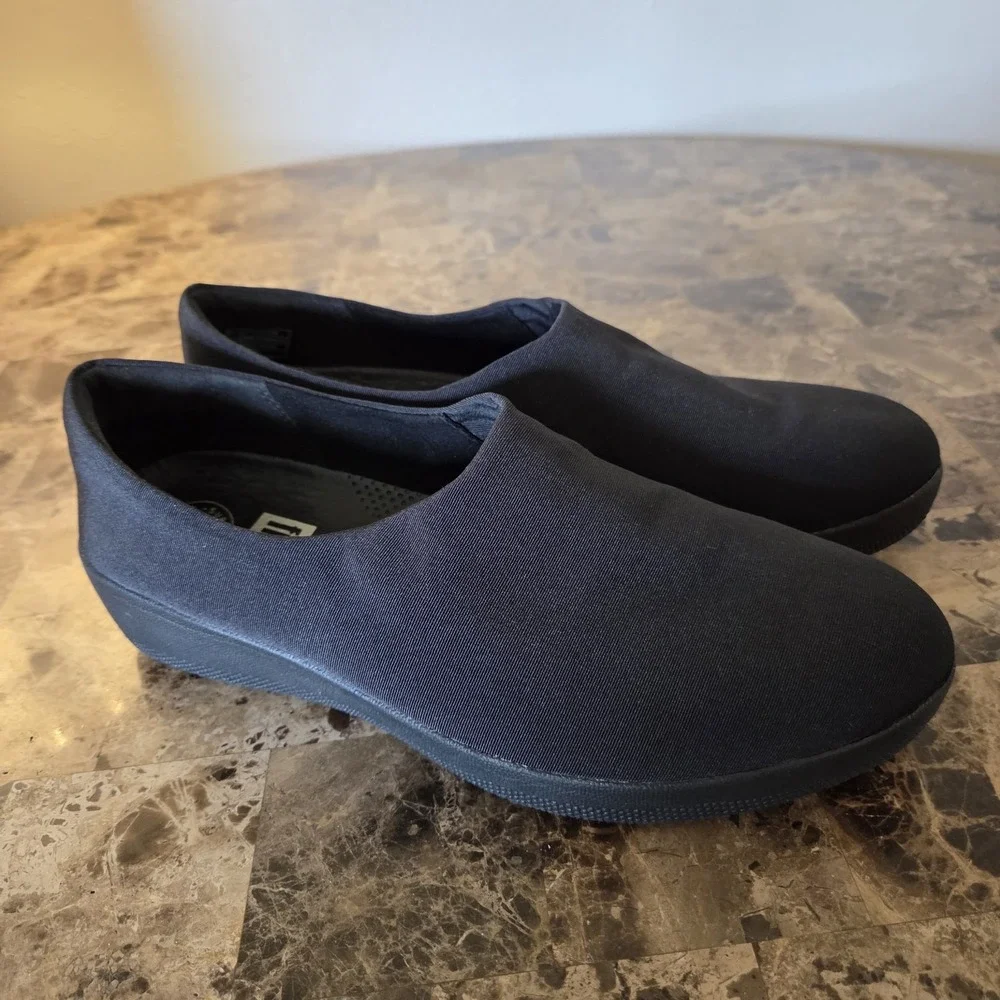 Fitflop sz 8.5 black Bobbie loafer flats casual career chic comfort